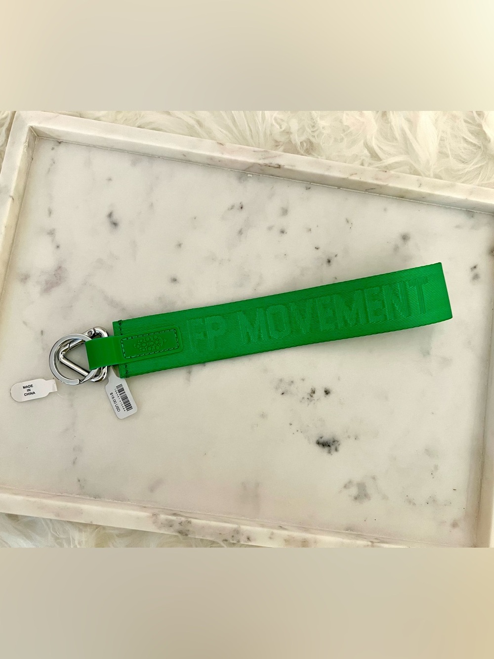 Free People Movement Wrist Strap Keychain in Green